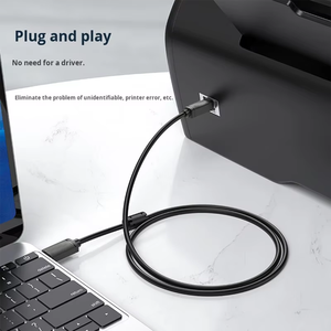 <span class=keywords><strong>USB</strong></span> 2.0 A/B Kare Yazıcı Veri Kablosu Saf Siyah Bakır 4 Çekirdekli Korumalı <span class=keywords><strong>USB</strong></span> B - <span class=keywords><strong>USB</strong></span> A Kablosu - Product Image 3