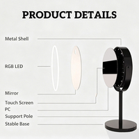 Fournisseur d'usine : Machine professionnelle de photomaton portable avec miroir magique, lumière d'appoint haute luminosité et processeur Intel i5 pour événements de marque