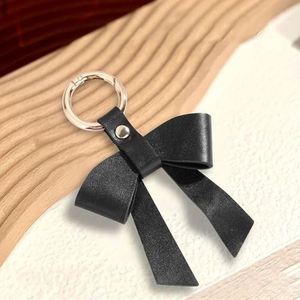 PU Leather Bow Keychain for Car Keys Elegant <b>Cute</b> Bow <b>Keyring</b> Accessory <b>Cute</b> Bow Bag Pendant - Product Image 3