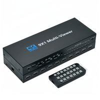 Commutateur HDMI multi-affichage 9x1, 4K HDMI 9 voies, 9 écrans, affichage simultané, séparateur d'écran multi-visionneur en temps réel, adaptateur 9 entrées 1 sortie