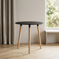 Tables de salle à manger en bois durables avec pieds en bois, style simple et décontracté, pour salon et hôtel, vente en gros directe d'usine chinoise