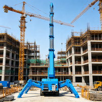 Grue araignée compacte professionnelle de 5 tonnes avec stabilisateurs hydrauliques pour opérations en espace limité