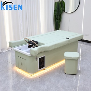 Kisen Fashion Japeness Head Therapy Shampoo Bed SPA Foot Bath Customized Hair Wash Bed Pedicure Chair Salon Unit - Product Image 1