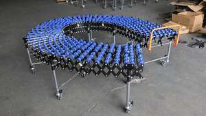 Depo için plastik esnek paten tekerlek konveyör bant sistemi - Product Image 3