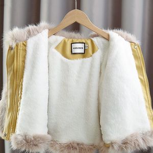 W269 Cappotto Invernale da Ragazza in Ecopelliccia Ispessito con Velluto Lunghezza Media Girocollo Stile Casual Novità 2025 - Product Image 4