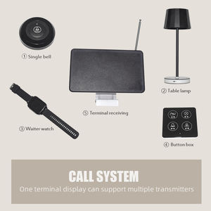 Lüks otel restoran çağrı cihazı kablosuz çağrı sistemi izle uyarısı dokunmatik şarj edilebilir <span class=keywords><strong>Led</strong></span> masa lambası servis garson çağrı lambası - Product Image 4