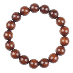 Blood Sandalwood <b>Bracelet</b> 12mm 17 Beads Gold Star Buddhist Beads Chinese Style Unisex Cultural Jewelry - Product Image 5