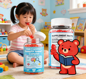 Bonbons gélifiés à la phosphatidylsérine pour le cerveau avec vitamines C et D3 pour enfants et adolescents - Améliore la concentration et la mémoire - Product Image 6