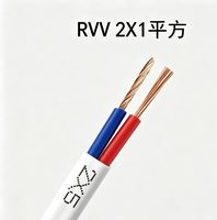Câble électrique flexible RVV 2 conducteurs 1 mm² en cuivre, isolé et gainé en PVC