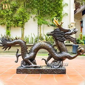 Outdoor Garten Metall Drachen Garten Skulptur große Bronze Messing chinesische Drachens tatue