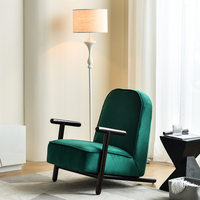 Fauteuil lounge moderne en tissu pied-de-poule avec pieds en métal - Fauteuil d'appoint élégant