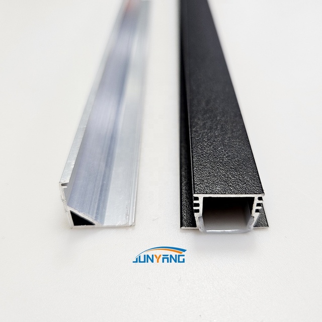 JUNYANG Alu Custom L/U-shaped Channel Led Strip Light Aluminum Profiles Recessed Led Extruded Aluminum Profile