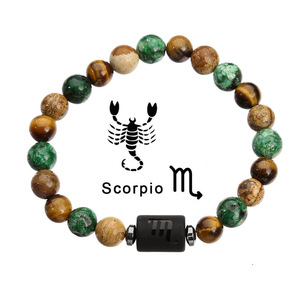 Venta caliente Unisex Ojo de Tigre Piedra Pulsera con cuentas Directo de fábrica Venta al por mayor Clásico Hombres Mujeres Doce Diseño Regalo - Product Image 6