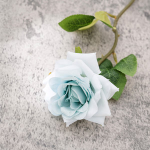 CallaFloral Rose Artificielle Bonsaï Bleu Clair Branche Unique Décoration de Mariage Sans Entretien - Product Image 3
