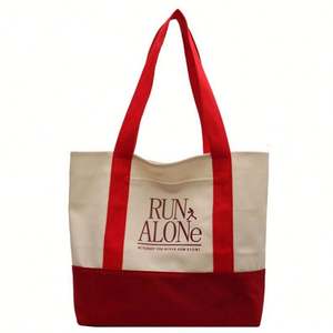 Custom Heat Transfer Canada Sublimation Red Canvas Reusable Cotton Canvas <b>Nurses</b> Print Tote <b>Bag</b> With Inside Pockets for Outdoor - Product Image 1