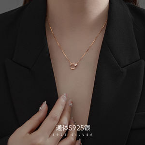 מכירת זרקון mobius locking לב אהבה <span class=keywords><strong>925</strong></span> שרשרת תליון כסף סטרלינג לנשים - Product Image 4