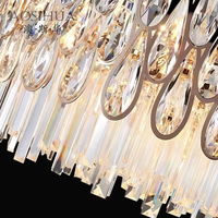 Grande Suspension en Cristal Italien pour Projets Hôteliers, Hall d'Hôtel, Lustre Européen de Luxe en Métal Personnalisé