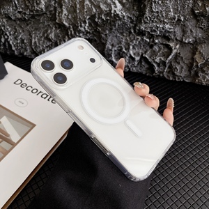 Venta al por mayor de cristal transparente acrílico funda para teléfono móvil con anillo magnético blanco para iPhone 17 <span class=keywords><strong>Air</strong></span> contraportada para iPhone 17 Pro <span class=keywords><strong>Max</strong></span> - Product Image 3