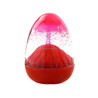 Jouet éducatif anti-stress pour TDAH et autisme, ornement de bureau œuf volcanique à mouvement liquide avec effet de goutte d'huile suspendue et bulles
