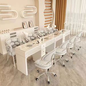 Mesa <span class=keywords><strong>de</strong></span> Manicura Moderna <span class=keywords><strong>de</strong></span> Madera para Salón, Mueble Comercial Ecológico y Fácil <span class=keywords><strong>de</strong></span> Limpiar para Sala <span class=keywords><strong>de</strong></span> Estar o Dormitorio - Product Image 1