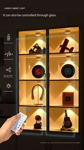 Tủ ánh sáng không dây LED Đèn mờ Tính năng USB nightlight điều khiển từ xa ánh sáng ban đêm cho tủ rượu vang trang trí nội thất bầu không khí đèn - Product Image 5