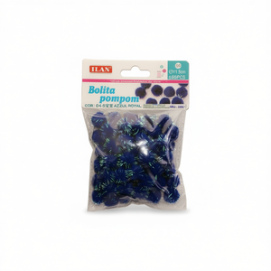 Pallina di Natale Ilan Pompon 1,5 cm Blu Reale per Decorazioni Artigianali - Product Image 2