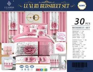 Set di Biancheria da Letto 30 Pezzi con Tende Coordinate in Vendita Online - Product Image 5