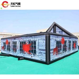 Maze gonflable hanté de 8x8m avec toit de porte <span class=keywords><strong>avant</strong></span> en pente - Product Image 4