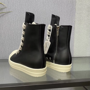 Chaussures de skate montantes de luxe pour hommes, modèle Owens Designer 2026, bottines décontractées pour couple, chaussures streetwear noires tendance - Product Image 6