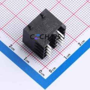 DB2EVHBG-3.5-2*4P-BK Plug-in Terminal Block Through hole,P=3.5mm Connector Board-to-Board / Socket Closed Snap Fixing 2x4P 3.5mm - Product Image 2