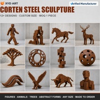 Sculpture en métal personnalisée, art en acier Corten, statue de taureau en métal, art abstrait moderne et créatif, statue en acier Corten, décoration extérieure