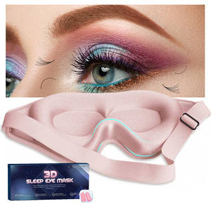 Masque de sommeil 3D occultant Super léger et soyeux masque pour les yeux doux pour dormir entièrement réglable pour voyager méditation Yoga