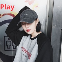 Casquette de baseball vintage en coton lavé, 6 panneaux, broderie « Bad Hair Day », unisexe, réglable, logo personnalisé