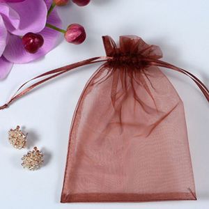 Sacs en organza pour bonbons, sacs cadeaux à cordon, impression de logo personnalisée, service OEM, Noël - Product Image 5
