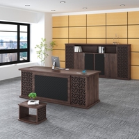 Bureau de direction moderne, ensemble de 3 pièces, taille au choix, bureau simple épaissi, mobilier de bureau