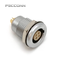 Connecteur industriel étanche IP68 série T PSCCONN 0T 1T 4 broches, auto-bloquant Push-Pull, EGG.0T.304.CPLR, EGG.1T.304.CPLR