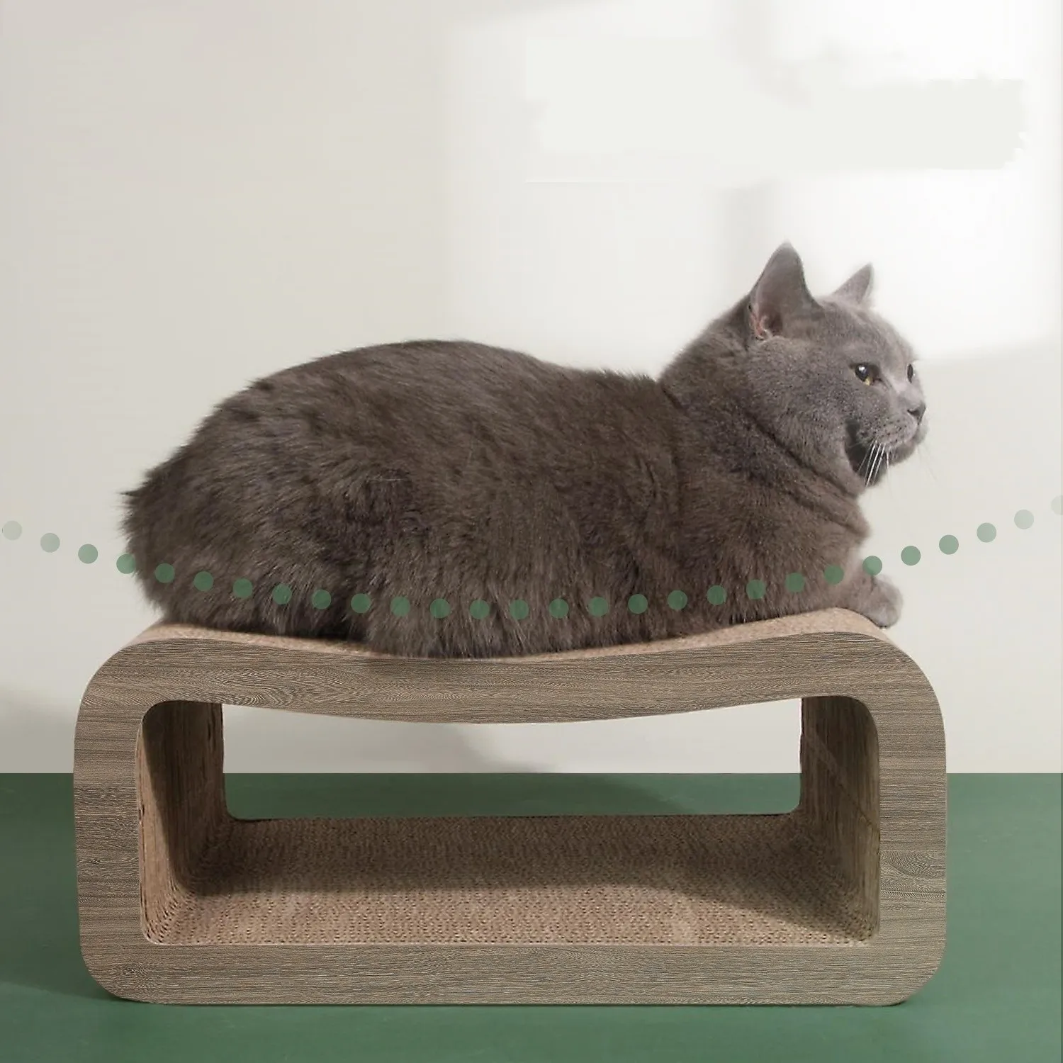 Pet Supplies Wood Grain Composite Cat Scratching Board Corrugated Cat Toy Claw Grinding Board