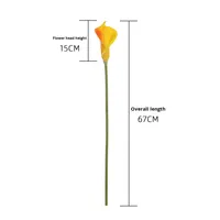 Usine De Poche Artificielle Calla Lily Fleur Longue Branche Caladium PU Décoration de La Maison & Fleur De Mariage