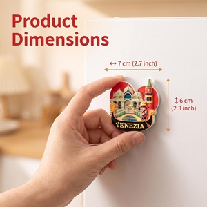 Magneti per Frigorifero Souvenir di Dubai, Roma, Olanda, Frankfurt e Altri, Personalizzabili, in Resina Durevole con Stampa UV e Forte Adesione Magnetica - Product Image 3