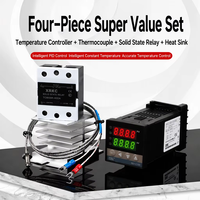 Thermostat REX-C100 PID, contrôleur de température + thermocouple + relais à semi-conducteurs + radiateur, ensemble de quatre pièces pour machine d'emballage