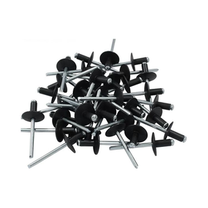 Rivets à tête bombée en acier aluminium noir de 3,2 mm, 4 mm, 4,8 mm, 5 mm, rivets aveugles à grande bride - Product Image 5