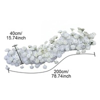 Composition florale suspendue multicolore en roses artificielles en soie pour toile de fond de mariage, décoration murale intérieure et de table événementielle