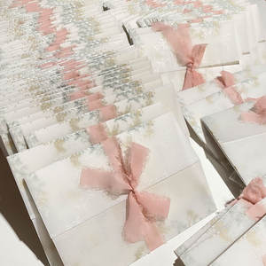 Invitation de <span class=keywords><strong>mariage</strong></span> de carte Laser personnalisée de haute qualité, arc, enveloppe <span class=keywords><strong>en</strong></span> papier <span class=keywords><strong>parchemin</strong></span>, carte de Noël - Product Image 2