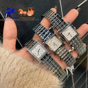 แบรนด์ H นาฬิกาข้อมือเงินคุณภาพสูงสั่งทำพิเศษ ระบบควอตซ์ หน้าปัดแบบเข็ม ดีไซน์ธุรกิจแฟชั่น พร้อมกล่องเก็บ สายหนังแท้ Ronda - Product Image 6