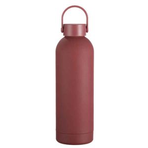 Minimalist Stainless Steel Vacuum Tumbler with Handle White Travel Bottle <b>Double</b> <b>Wall</b> Insulated 24 Hour Thermal Performance - Product Image 3