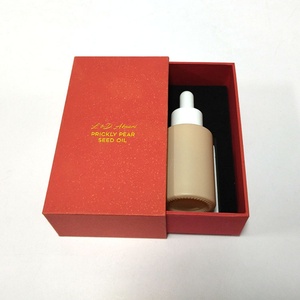 1oz 30ml Frosted Empty Flat Shoulder Hair Essential Oil Glass Dropper Bottle Skin Care Packaging Serum <b>Box</b> Screen Printing - Product Image 2