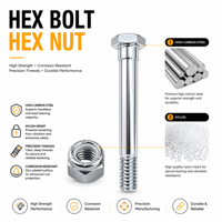 Juego de Tuercas de Seguridad de Nylon para Pernos Hexagonales de 1/2-13, Acero al Carbono Galvanizado en Zinc, Kit de Fijación para Ruedas Giratorias, Repuesto de Herrajes de Montaje