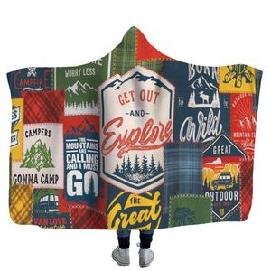 Couverture polaire à capuche personnalisable avec logo, douillette et surdimensionnée, idéale pour les promotions en extérieur - Product Image 1