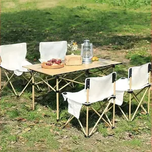 अमेज़न शीर्ष विक्रेता foldable हल्के मेज और कुर्सी लकड़ी आउटडोर डेरा डाले हुए के लिए अंडा रोल टेबल कुर्सी उद्यान यात्रा लंबी पैदल यात्रा पिकनिक