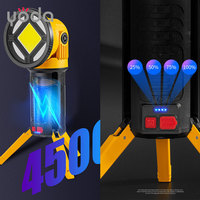 Nouvelle lampe torche LED Cob haute luminosité blanche bleue rouge, lampe de travail